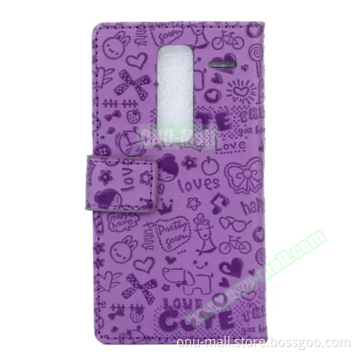 Magic Girls Flip Leather Wallet Mobile Phone Case for LG Zero Glass